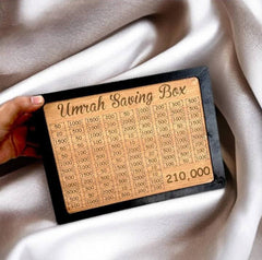 Random Wooden Umrah Saving Box – Stylish & Spiritual