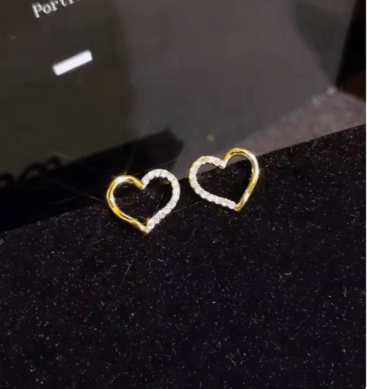 Heart Shape Zircon Earrings