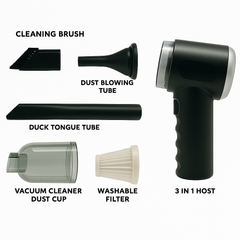 3-in-1 Mini Wireless Vacuum & Air Blower – Portable Cleaner for Car, Home & Electronics