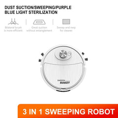 Portable Wireless Smart Mini Sweeping Robot Mopping 3 In1 Rechargeable Cleaning Machine Vacuum Cleaner For Home Office Robot