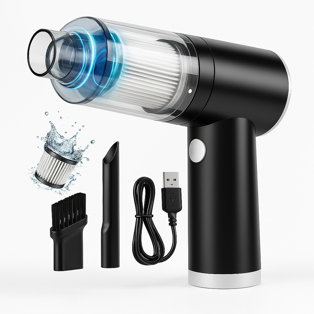 3-in-1 Mini Wireless Vacuum & Air Blower – Portable Cleaner for Car, Home & Electronics