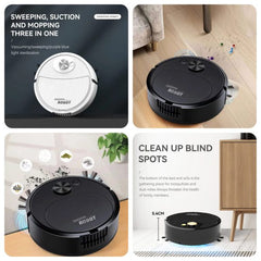 Portable Wireless Smart Mini Sweeping Robot Mopping 3 In1 Rechargeable Cleaning Machine Vacuum Cleaner For Home Office Robot